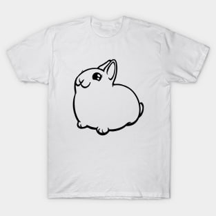 Black Outline Bunny Rabbit Coney T-Shirt